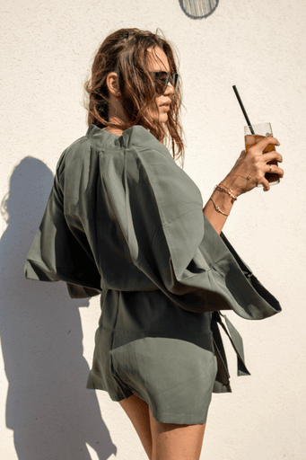 Haki Tencel Kimono