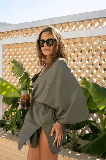 Haki Tencel Kimono
