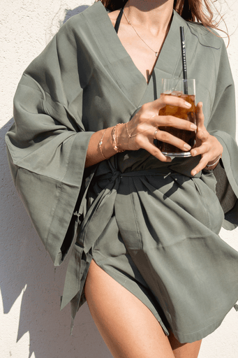 Haki Tencel Kimono