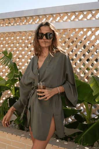 Haki Tencel Kimono
